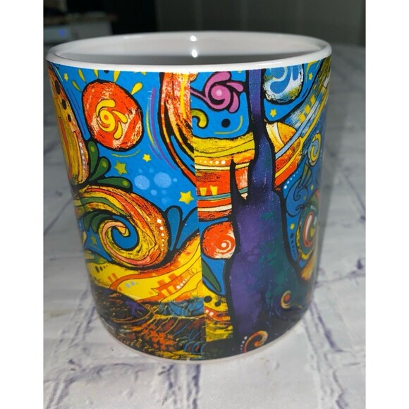 Dean Russo Aquarius Starry Night 20 oz. Ceramic Mug. LNWOT - Picture 2 of 9